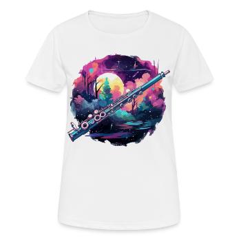 Flûte - T-shirt respirant Femme - blanc - Devant - AI Model Female 172 dark (172cm)