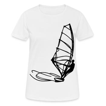 Windsurfing Sketch - Women's Breathable T-Shirt - white - Front - AI Model Female 172 dark (172cm)
