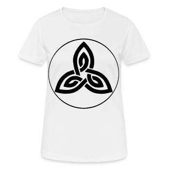 Fleur celte noire - T-shirt respirant Femme - blanc - Devant - AI Model Female 172 dark (172cm)