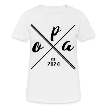 Opa Est. 2024 – Geschenk für Neue Großväter - Frauen T-Shirt atmungsaktiv - Weiß - Vorne - AI Model Female 172 dark (172cm)