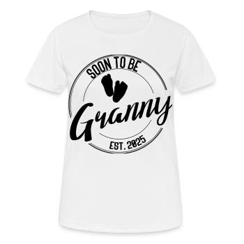 Soon to Be Granny – Gift for Grandmas-to-be 2025 - Women's Breathable T-Shirt - white - Front - AI Model Female 172 dark (172cm)