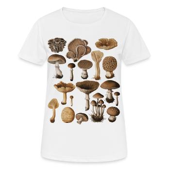 Fungi Collection Mushroom Variety Design - Women's Breathable T-Shirt - white - Front - AI Model Female 172 dark (172cm)