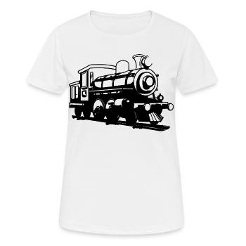Lokomotive - Frauen T-Shirt atmungsaktiv - Weiß - Vorne - AI Model Female 172 dark (172cm)