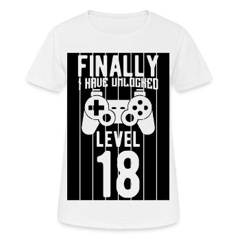Gamer 18. Geburtstag - Frauen T-Shirt atmungsaktiv - Weiß - Vorne - AI Model Female 172 dark (172cm)