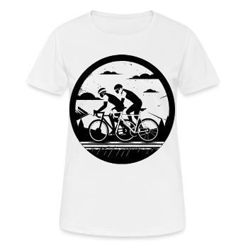 Cycling - Women's Breathable T-Shirt - white - Front - AI Model Female 172 dark (172cm)