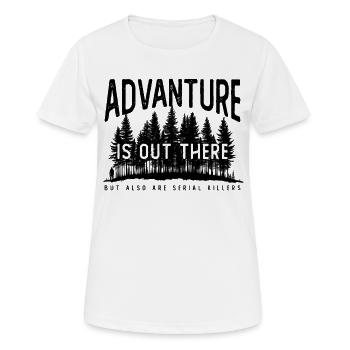Randonnée Satire Crime vrai Crime Tueur en série - T-shirt respirant Femme - blanc - Devant - AI Model Female 172 dark (172cm)
