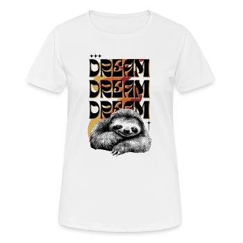 Dream Dream Dream – Retro Sloth - Women's Breathable T-Shirt - white - Front - AI Model Female 172 dark (172cm)