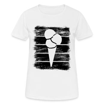 Cornet de crème glacée - T-shirt respirant Femme - blanc - Devant - AI Model Female 172 dark (172cm)