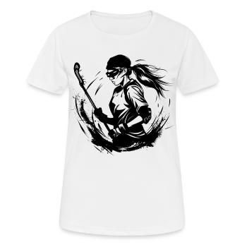 Lacrosse Player - Women's Breathable T-Shirt - white - Front - AI Model Female 172 dark (172cm)
