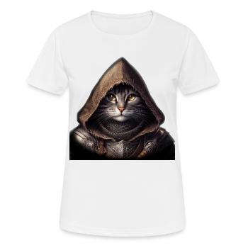 Chevalier Chat - T-shirt respirant Femme - blanc - Devant - AI Model Female 172 dark (172cm)
