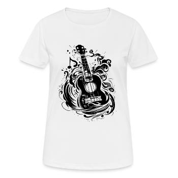 Ukulélé - T-shirt respirant Femme - blanc - Devant - AI Model Female 172 dark (172cm)