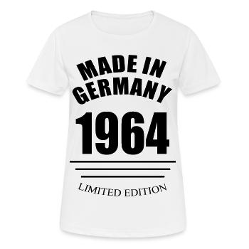 Made in Germany 1964 limited edition - Frauen T-Shirt atmungsaktiv - Weiß - Vorne - AI Model Female 172 dark (172cm)