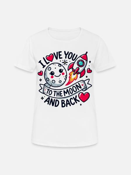 I Love you to the Moon and Back - Women's Breathable T-Shirt - white