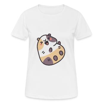 Le sympathique cochon d’Inde - T-shirt respirant Femme - blanc - Devant - AI Model Female 172 dark (172cm)