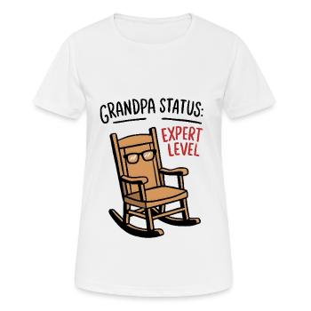 Statut de grand-père : Expert - T-shirt respirant Femme - blanc - Devant - AI Model Female 172 dark (172cm)