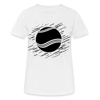 Tennisball Skizze - Frauen T-Shirt atmungsaktiv - Weiß - Vorne - AI Model Female 172 dark (172cm)