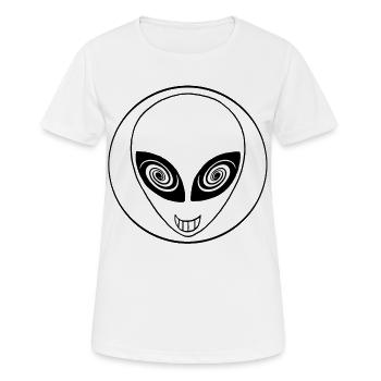 Extraterrestre et galaxie - T-shirt respirant Femme - blanc - Devant - AI Model Female 172 dark (172cm)