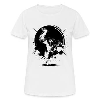 Breakdancer - Frauen T-Shirt atmungsaktiv - Weiß - Vorne - AI Model Female 172 dark (172cm)