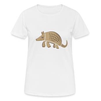 Armored Armadillo - Women's Breathable T-Shirt - white - Front - AI Model Female 172 dark (172cm)