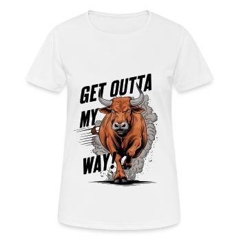 Loading ox on the road - Women's Breathable T-Shirt - white - Front - AI Model Female 172 dark (172cm)