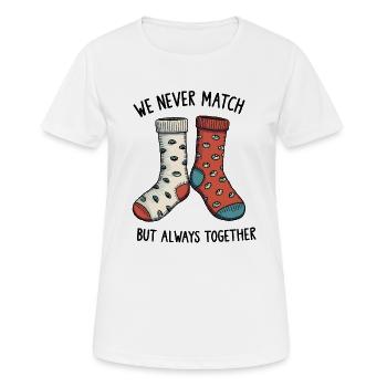 Never Match - Women's Breathable T-Shirt - white - Front - AI Model Female 172 dark (172cm)