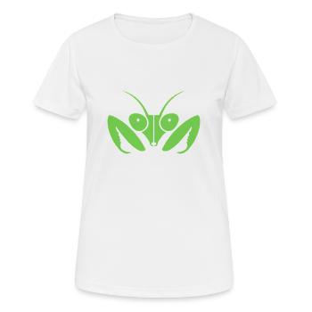 Fascinante mante religieuse - T-shirt respirant Femme - blanc - Devant - AI Model Female 172 dark (172cm)