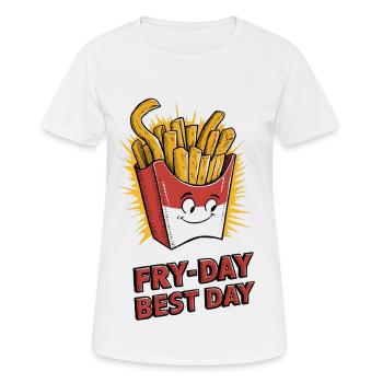 Fry-Day, Best Day - Women's Breathable T-Shirt - white - Front - AI Model Female 172 dark (172cm)