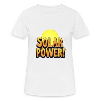 Solar Power! - Frauen T-Shirt atmungsaktiv - Weiß - Vorne - AI Model Female 172 dark (172cm)