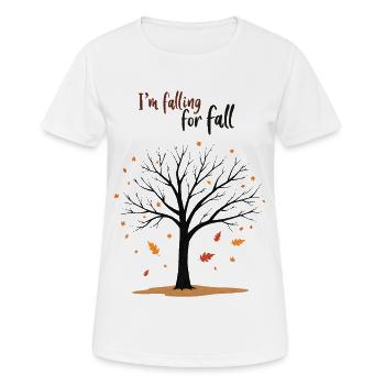 Kahler Baum „Herbstverliebt“ Humor - Frauen T-Shirt atmungsaktiv - Weiß - Vorne - AI Model Female 172 dark (172cm)