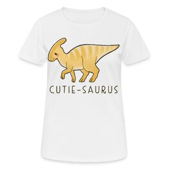 Mignon Dino Cutie-Saurus - T-shirt respirant Femme - blanc - Devant - AI Model Female 172 dark (172cm)