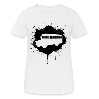 Streetart Bus - Frauen T-Shirt atmungsaktiv - Weiß - Vorne - AI Model Female 172 dark (172cm)