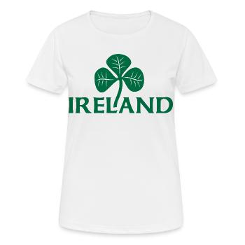 L’Irlande et le trèfle - T-shirt respirant Femme - blanc - Devant - AI Model Female 172 dark (172cm)