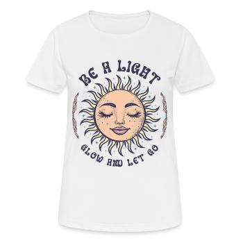 Boho Soleil Spiritualité Bohème Visage Soleil - T-shirt respirant Femme - blanc - Devant - AI Model Female 172 dark (172cm)