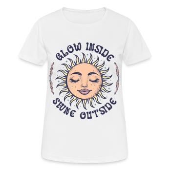 Soleil Visage Spiritualité Bohème Boho Soleil - T-shirt respirant Femme - blanc - Devant - AI Model Female 172 dark (172cm)