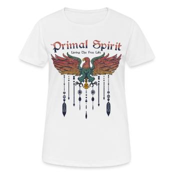 Primal Spirit Boho Aigle Oiseau Bohème Liberté - T-shirt respirant Femme - blanc - Devant - AI Model Female 172 dark (172cm)
