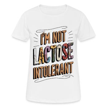 Not Lactose Intolerant - Women's Breathable T-Shirt - white - Front - AI Model Female 172 dark (172cm)