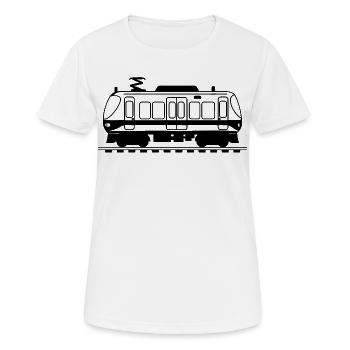 Chemin de fer - T-shirt respirant Femme - blanc - Devant - AI Model Female 172 dark (172cm)