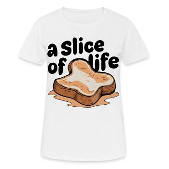 Tranche de vie - T-shirt respirant Femme - blanc - Devant - AI Model Female 172 dark (172cm)