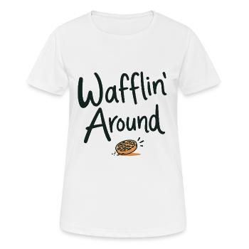 Wafflin' Around - Women's Breathable T-Shirt - white - Front - AI Model Female 172 dark (172cm)