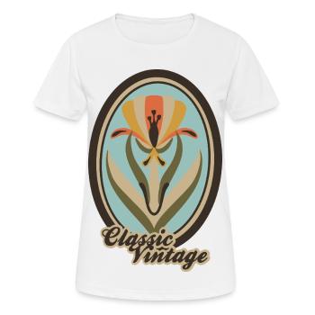 Vintage classique – Art Nouveau Floral - T-shirt respirant Femme - blanc - Devant - AI Model Female 172 dark (172cm)