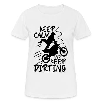 Blague amusante sur le motocross - T-shirt respirant Femme - blanc - Devant - AI Model Female 172 dark (172cm)