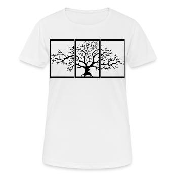 Nature View (Black) - Women's Breathable T-Shirt - white - Front - AI Model Female 172 dark (172cm)