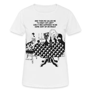 DAME CHAT FOLLE - T-shirt respirant Femme - blanc - Devant - AI Model Female 172 dark (172cm)