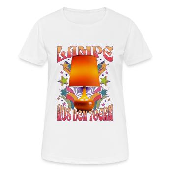 Möbelstück - Lampe aus den 70ern - Frauen T-Shirt atmungsaktiv - Weiß - Vorne - AI Model Female 172 dark (172cm)