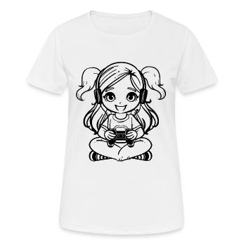 Videospiel Liebhaberin - Frauen T-Shirt atmungsaktiv - Weiß - Vorne - AI Model Female 172 dark (172cm)
