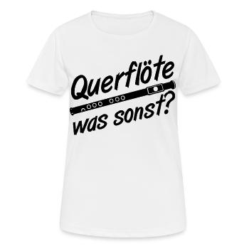 Fanfahrenzug, Spielmannszug, Querflöte was ...(25) - Frauen T-Shirt atmungsaktiv - Weiß - Vorne - AI Model Female 172 dark (172cm)