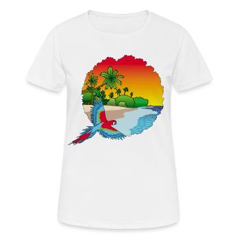 Return to Paradise - Women's Breathable T-Shirt - white - Front - AI Model Female 172 dark (172cm)