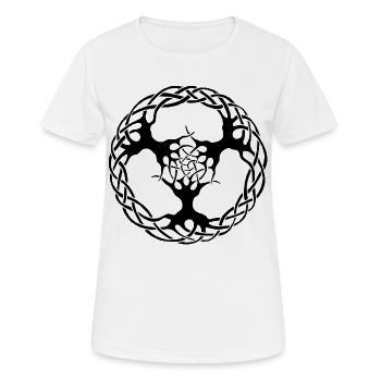 Les liens à la nature (noir) - T-shirt respirant Femme - blanc - Devant - AI Model Female 172 dark (172cm)