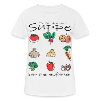 Soupe de légumes - T-shirt respirant Femme - blanc - Devant - AI Model Female 172 dark (172cm)
