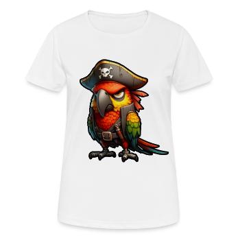 Roter Piratenpapagei - Frauen T-Shirt atmungsaktiv - Weiß - Vorne - AI Model Female 172 dark (172cm)